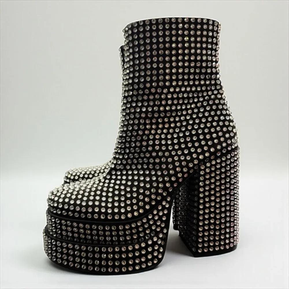 Steve Madden Cobra Platform Rhinestone Boots